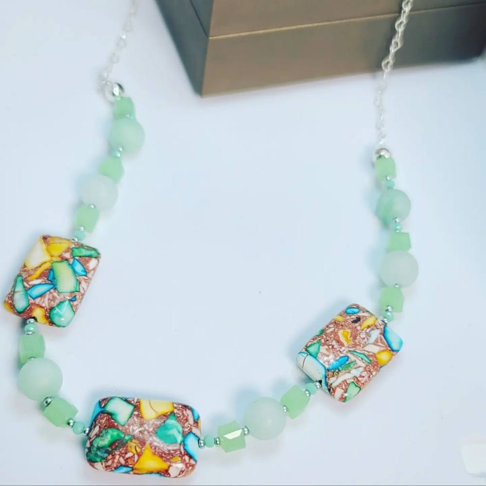 Amazonite, Jasper necklace